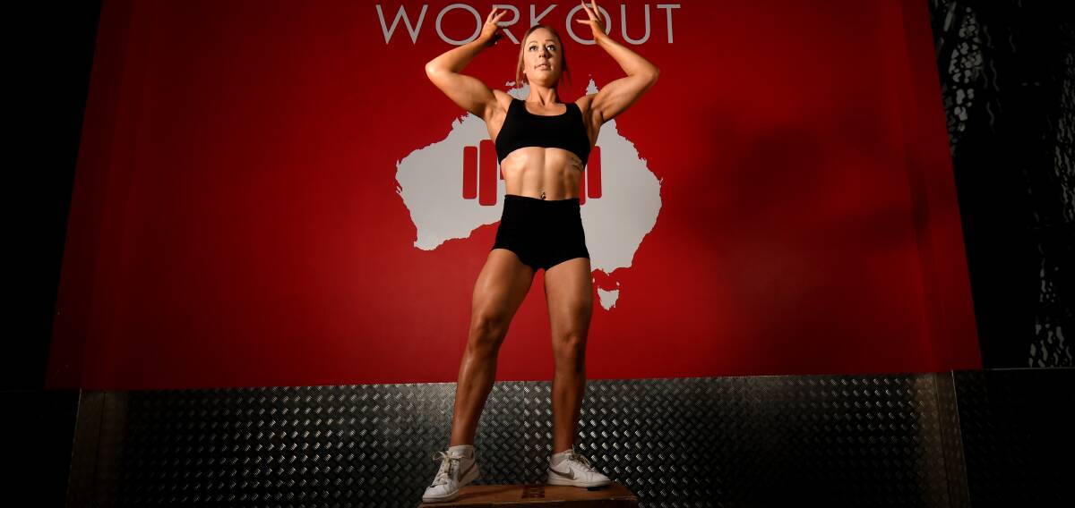 Narelle Tobin gained professional status as a natural bodybuilder in 2018. Picture: DARREN HOWE