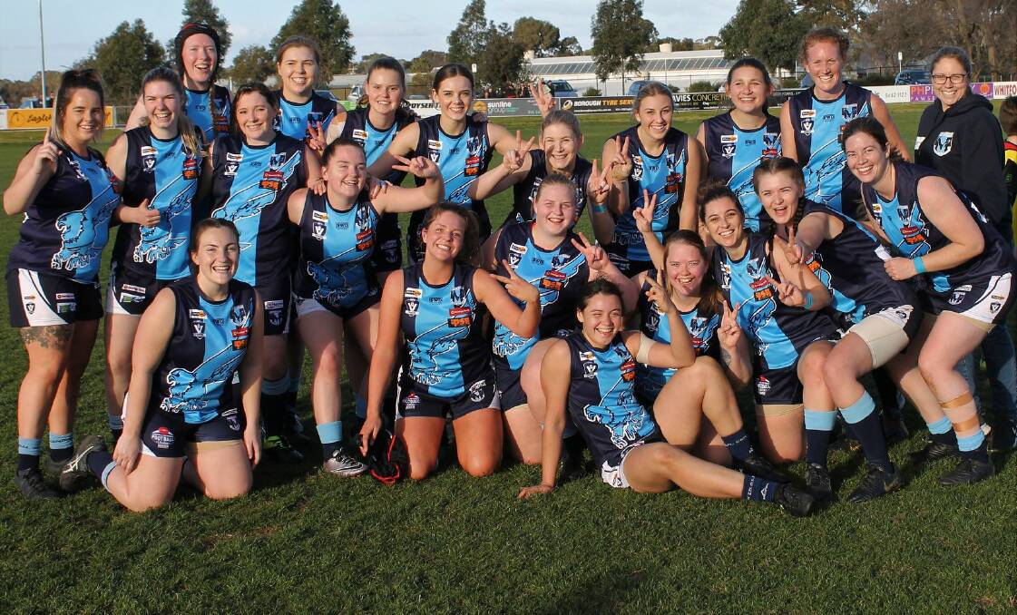 SECOND WIN: The Eaglehawk FNC women's CVFLW team secured its second victory last weekend in round 12 over Kyneton. Picture: JOHN CROSS