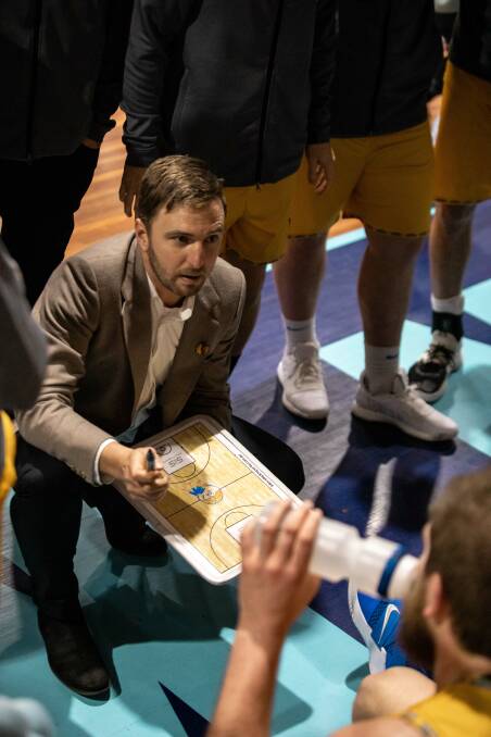PROUD COACH: First-year coach David Hogan is proud of what his team has achieved during the season to secure a spot in the championships match. Picture: NBL1