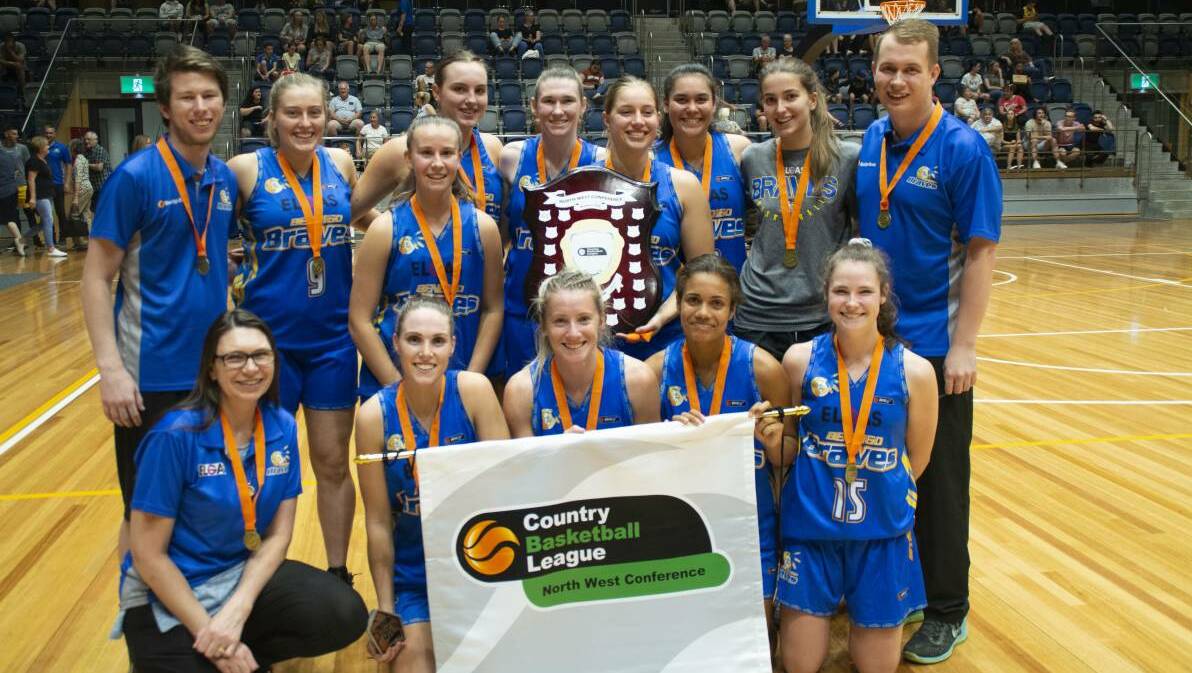 CHAMPIONS: Braves women triumphed over the Blazers to win the 2019-20 CBL North West conference final. Picture: BASKETBALL VICTORIA