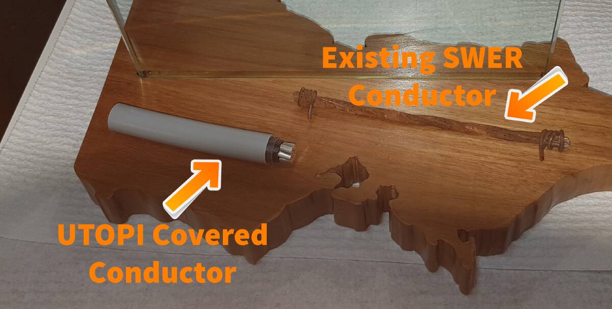 Comparisson between the Utopi covered conductor and an existing SWER conductor.