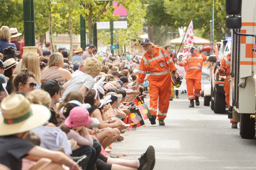 EASTER PARADE: Celebrating the people of Bendigo and the greater region is part of the annual parade held over the Easter weekend. Picture: DARREN HOWE