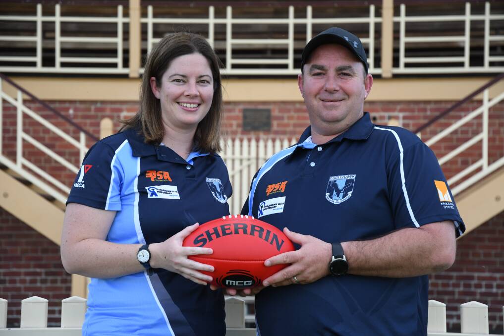 NEW LEADER: Geoff West is the new Eaglehawk Football Netball Club's senior women's coach for 2020. Captain Emma Windridge was thrilled to have West as coach. Picture: ANTHONY PINDA
