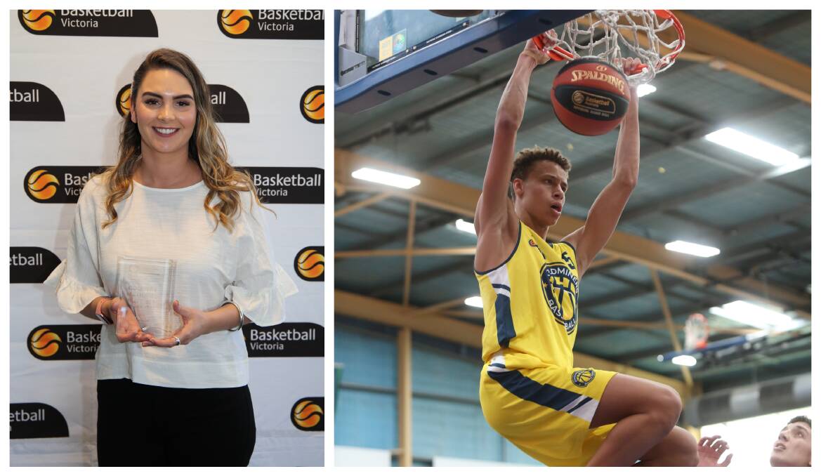 STARS: Tayla Flint and Dyson Daniels have been named in the 2019 Basketball Victoria Country Awards. Picture: BASKETBALL VICTORIA