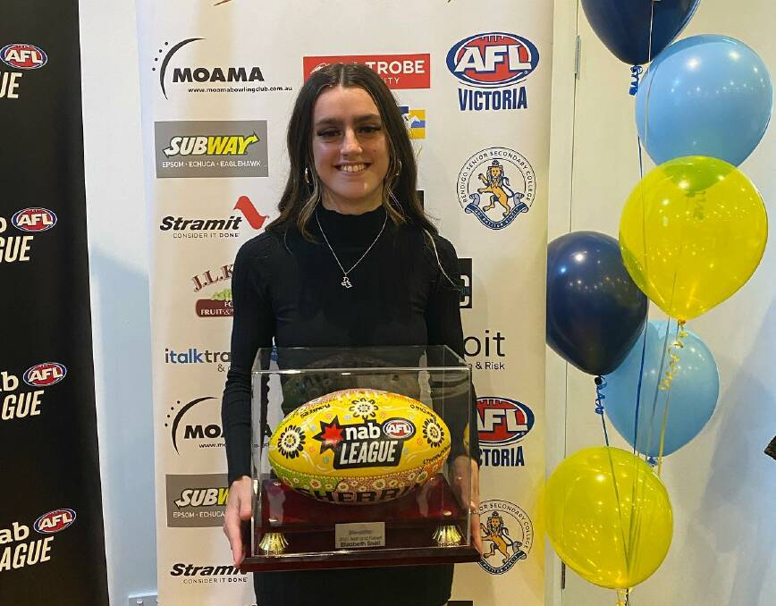 BEST AND FAIREST: Bendigo Pioneers' Elizabeth Snell was named as the 2021 Southcombe Family Best and Fairest winner.