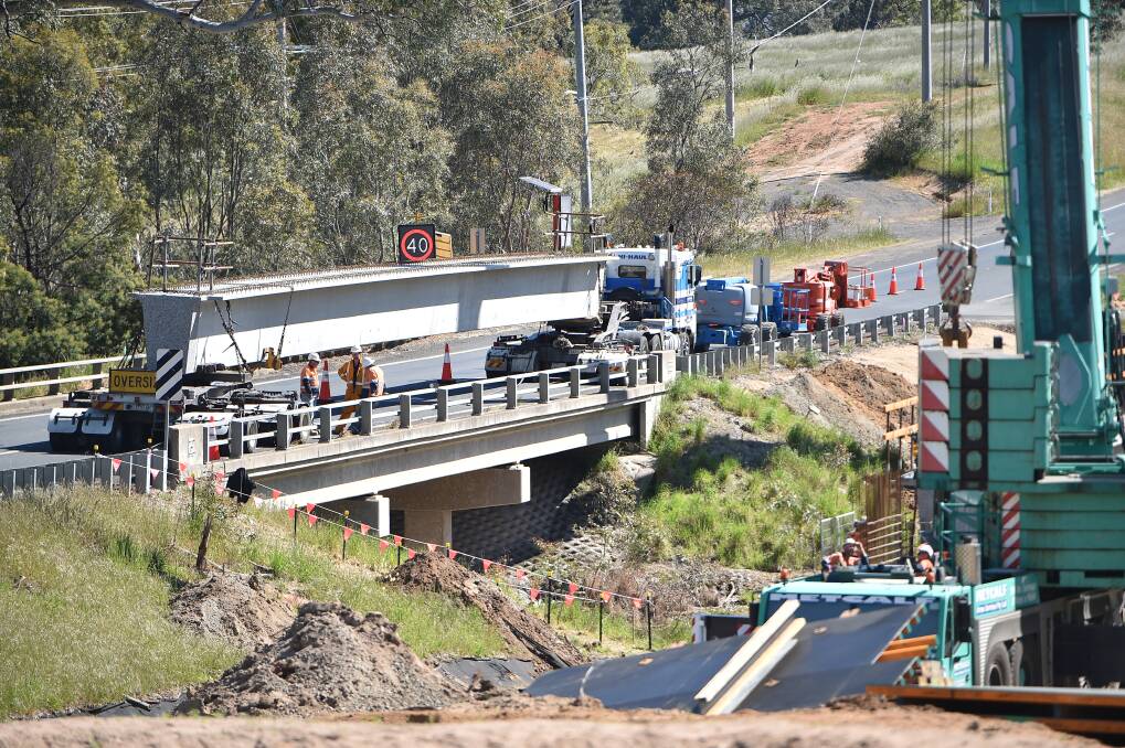 HEAVY LOAD: One of the bridges located at the Ravenswood Interchange. Picture: NONI HYETT