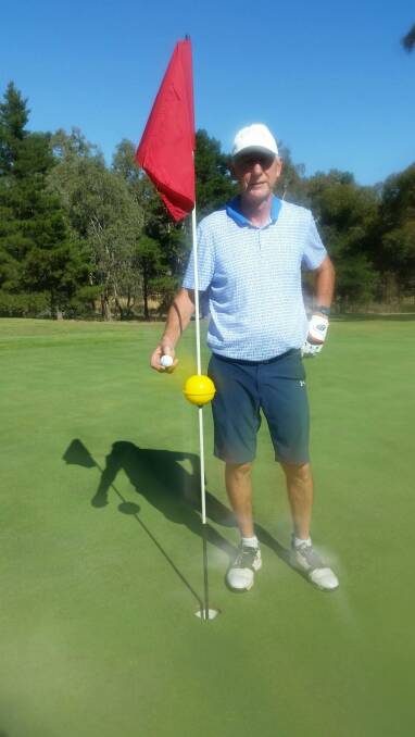 ACE: Belvoir Park's Paul Treloar (3) made a hole-in-one on the par-three fifth hole during the club's Saturday competition. Picture: SUPPLIED
