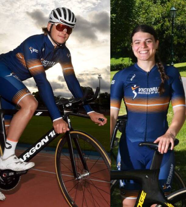 MEDALllSTS: Blake Agnoletoo and Alessia McCaig have started the year with strong results, including medal-winning performances at the 2022 Track National Championships.
