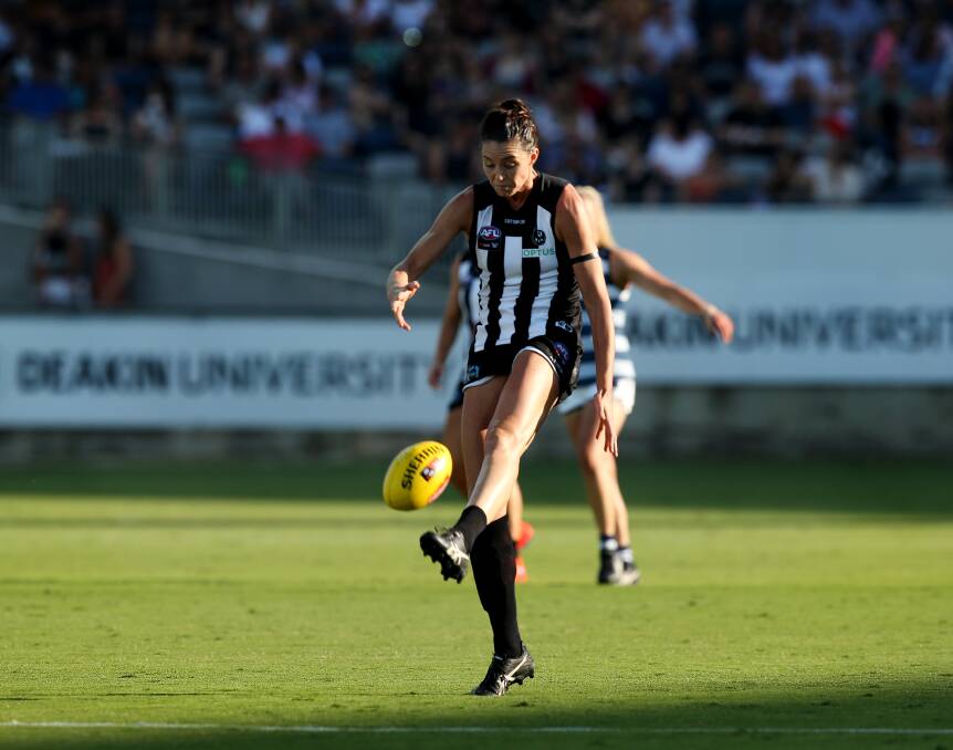 A switch to playing football in the AFLW gave Sharni Layton "a new lease on life". Picture: WAYNE LUDBEY