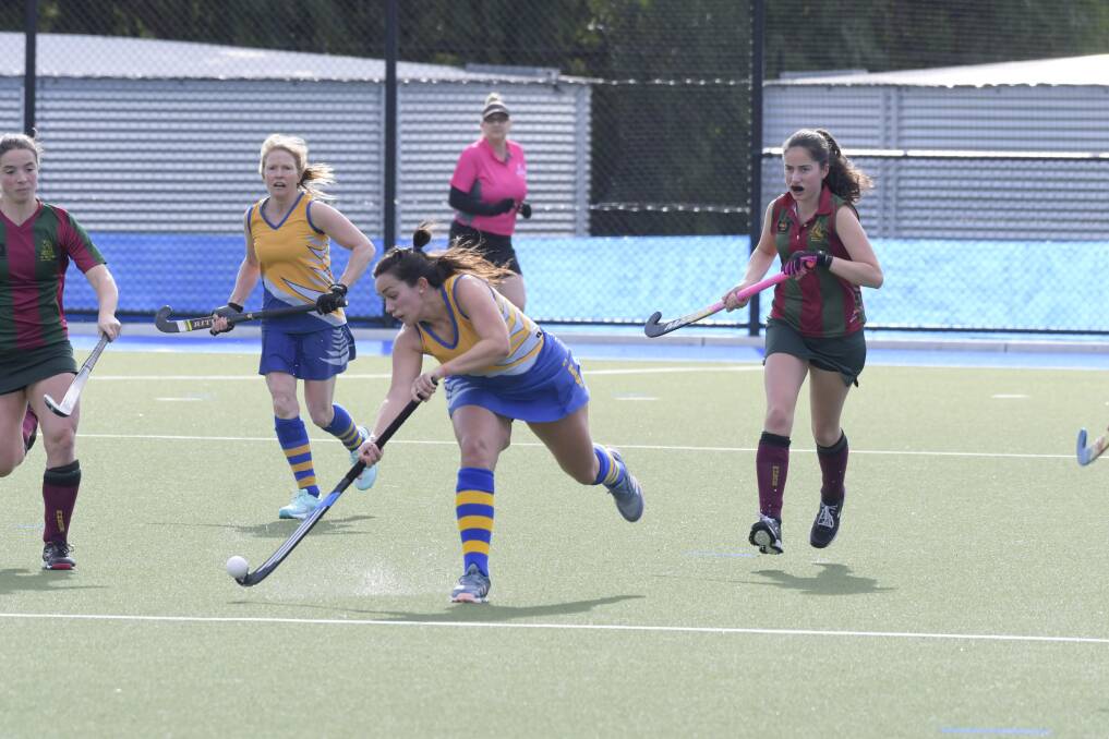 TOP WIN: The North West Lightning League 1 women's reserves defeated MHSOB 3-0 at the Bendigo Regional Hockey Centre on Sunday and now sit second on the ladder behind Melbourne University. Picture: NONI HYETT