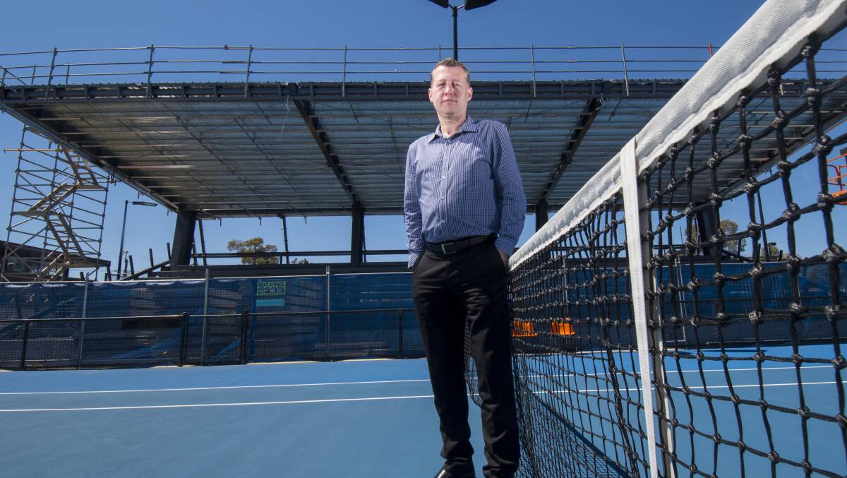 LOVE, SET, MATCH: Bendigo Tennis Centre's new general manager Dean Skrobalak has plans to take the Nolan Street complex to the next level. Picture: DARREN HOWE