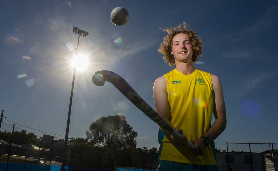 BORN READY: Bendigo hockey player Ethan Anderson is preparing to compete with the Australian Country men's team in Borneo next year. Picture: DARREN HOWE