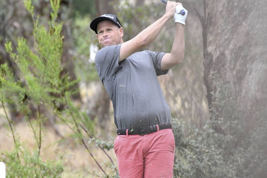 CLOSE SECOND: Bendigo golfer Andrew Martin finished T2 at five-under par 64 in the Axedale Pro-am, one stroke behind winner Chris Wood. Picture: NONI HYETT