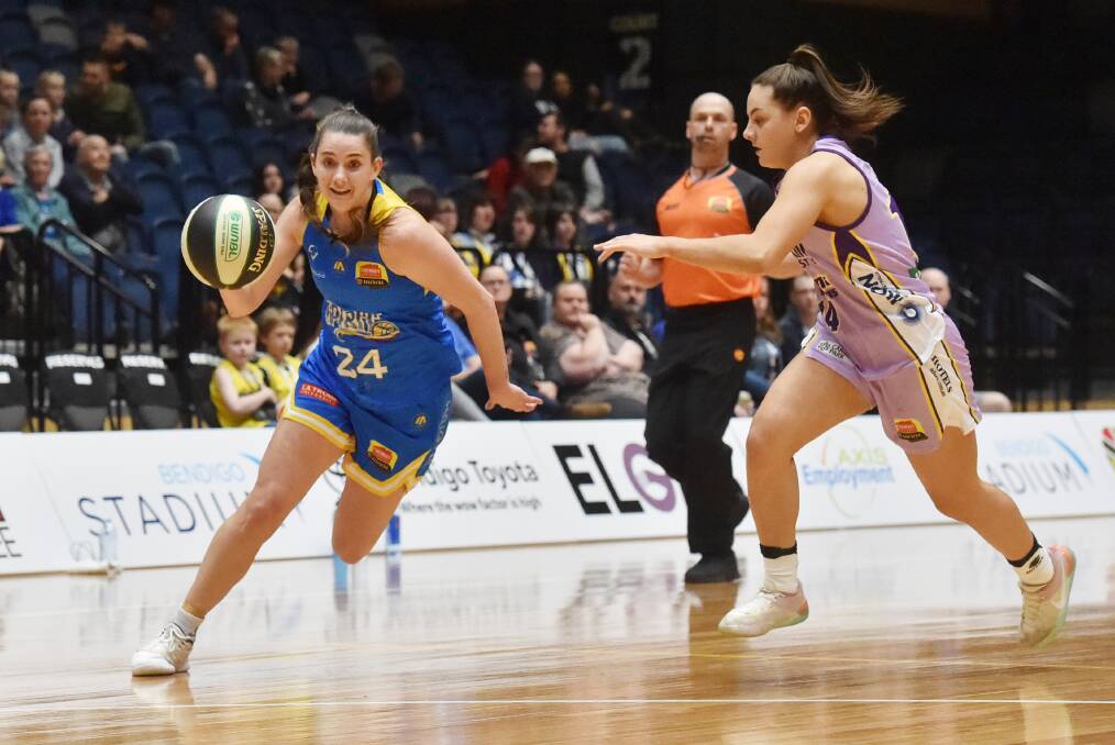 DOUBLE HEADER: Bendigo Spirit's Tessa Lavey said the team was primed for a tough weekend on the road against the UC Capitals and Townsville Flames. Picture: DARREN HOWE