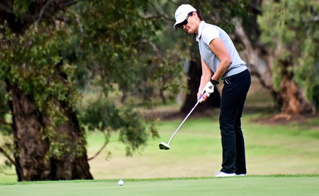 TOUGH PUTT: Axedale's Kristy Strybosch was among the players in last Wednesday's women's tournament.