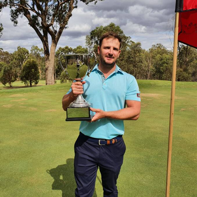 GLORY: Queensland golfer Chris Wood won the Axedale Pro-Am with a bogey free round of six-under par 63. Picture: ANTHONY PINDA