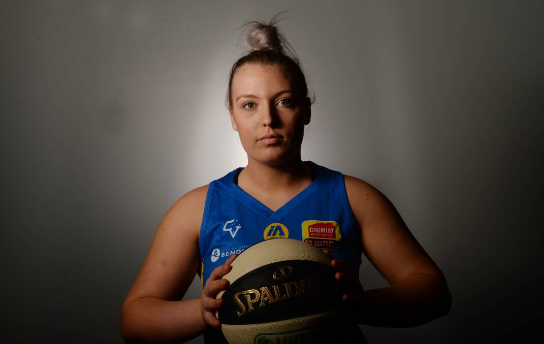 BACK ON-BOARD: Kara Tessari has re-signed with the Bendigo Spirit, marking her third consecutive year with the team. Picture: DARREN HOWE