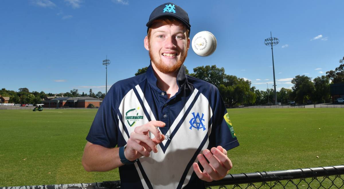 SELECTED: Axe Creek cricketer Mitchell Lawrence has received a call up to train with the Australian all abilities squad. Picture: NONI HYETT