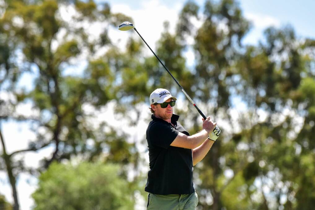 SUNSHINE: Willis Johnston enjoying the great outdoors on Sunday at Neangar Park Golf Club. Picture: BRENDAN McCARTHY