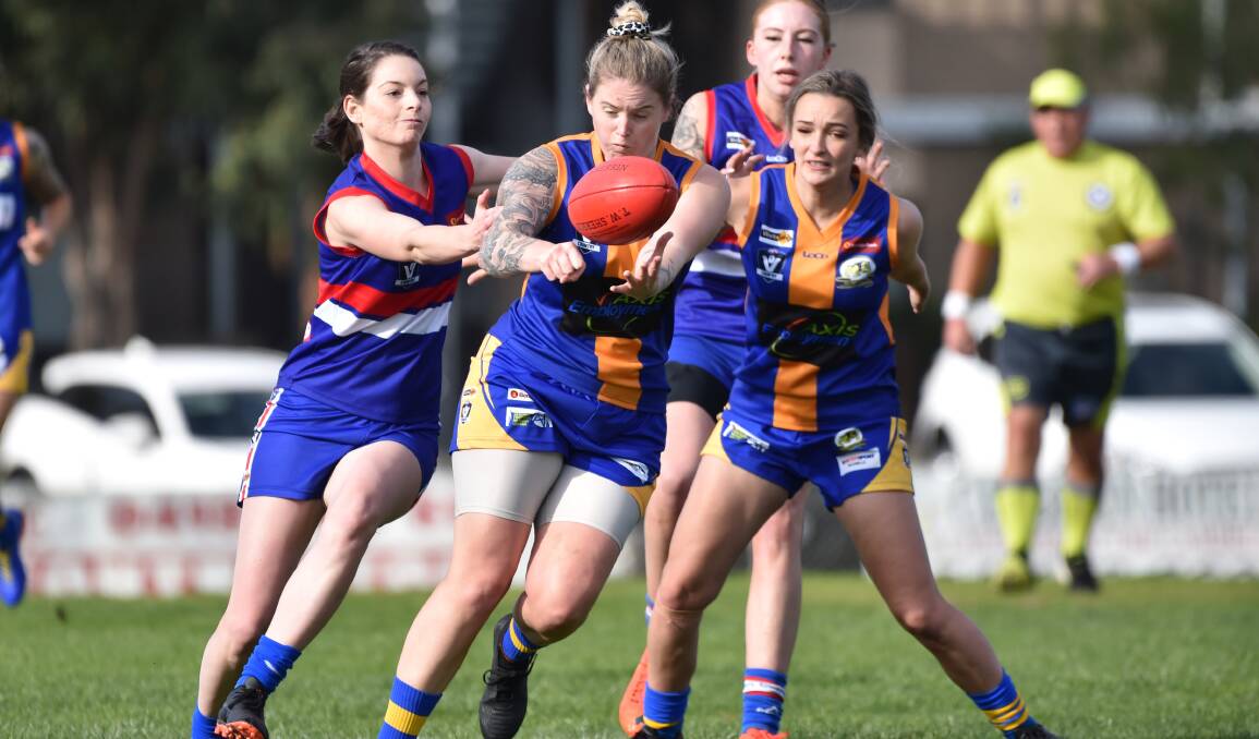 ON TO: Golden Square has dominated the first five rounds of the Central Victoria Football League Women's season, and is the only team to remain undefeated. Picture: GLENN DANIELS