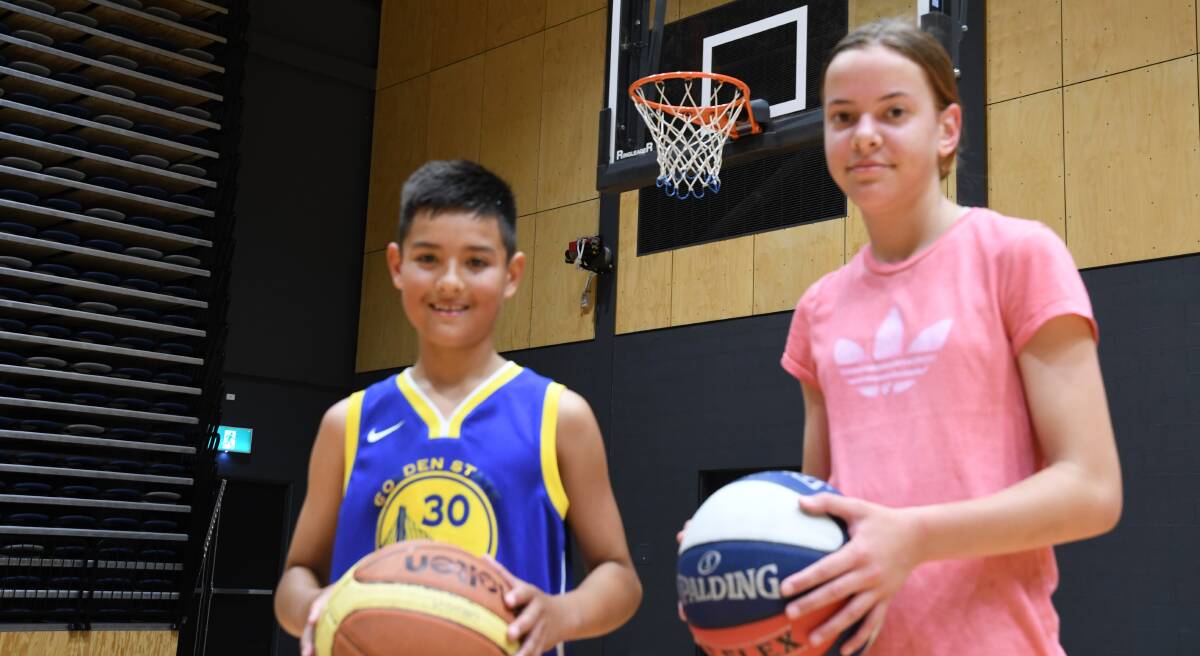 BACK ON COURT: Jaxon Caruana and Eve Kalms are thrilled to return to the court this week for the BBA's junior domestic season. Picture: ANTHONY PINDA