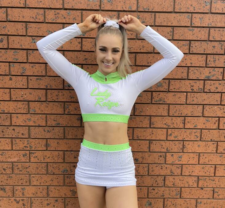 FULL OF CHEER: Bendigo's Maddy Theobald and Southern Cross Cher Lady Reign secure IASF 2021 Virtual Worlds within the International Open 5 Division. Picture: SUPPLIED