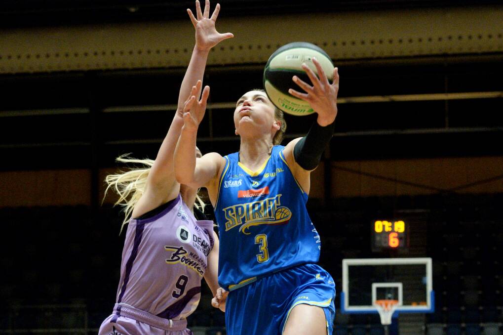 BIG WIN: Bendigo Spirit are filled with confidence after taking out a five-point win over the Melbourne Boomers on Wednesday night. Picture: DARREN HOWE