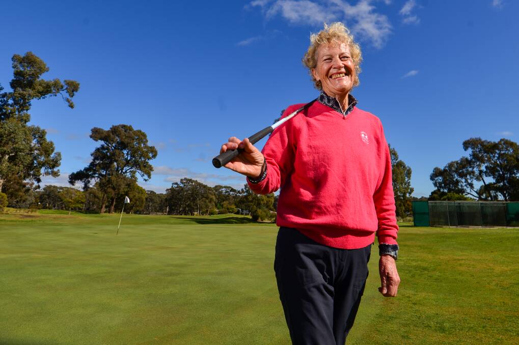 MEMORABLE: After 20 years of playing golf, Neangar Park member Prue Skinner scored her first-ever hole-in-one last week on the club's par-three 16th. Picture: DARREN HOWE