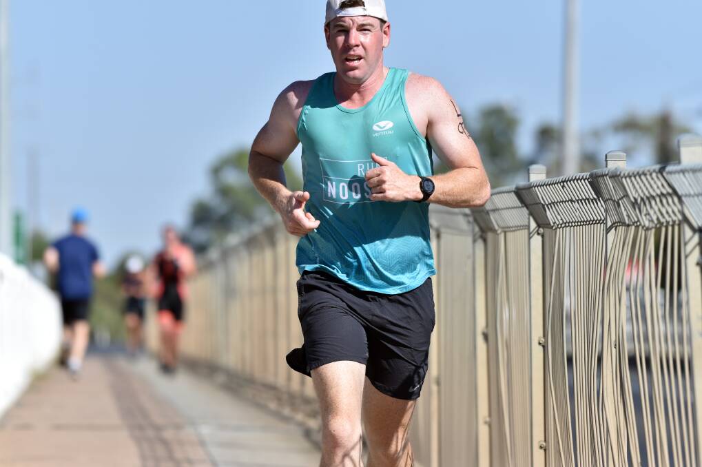 OVER THE BRIDGE: Zeb Broadbent completed the long course with a final time of 01:16:01 within the male 18-29 category. Picture: GLENN DANIELS