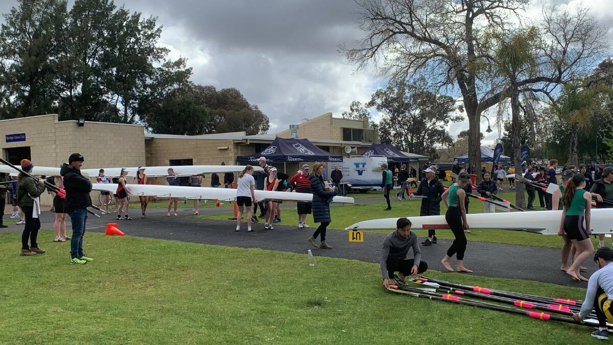 BUSY: The new pontoon would help improve logistics during major regatta events hosted by the Bendigo Rowing Club.