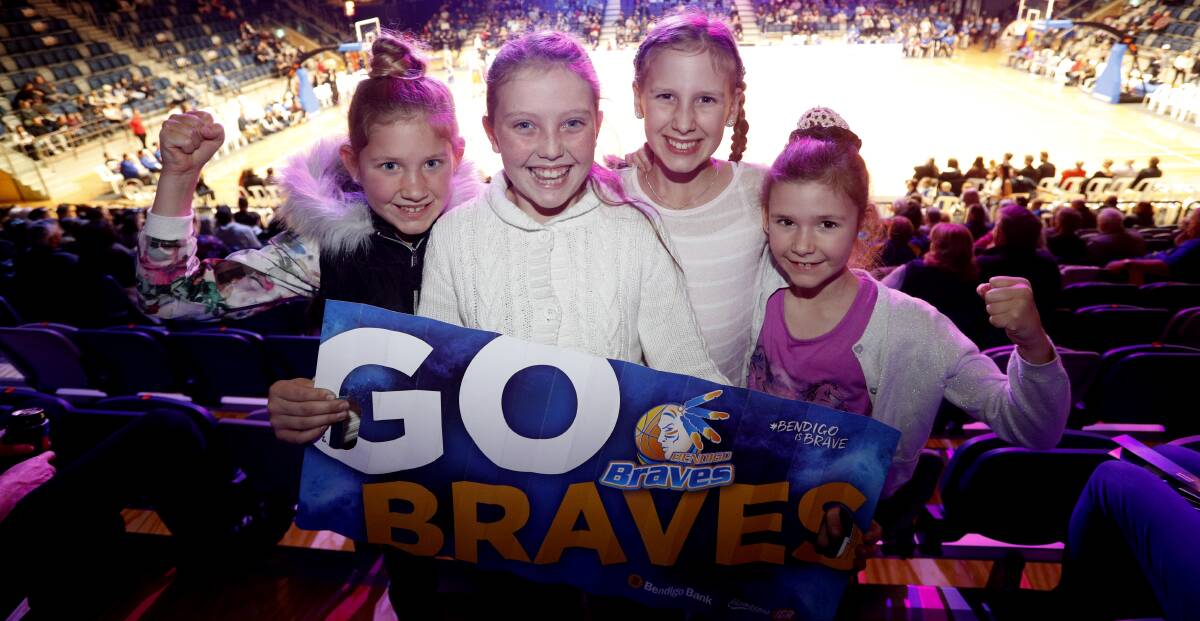 WE ARE THE BRAVES: Supporters at the Bendigo Stadium opening in 2018. Picture: GLENN DANIELS