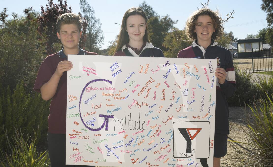 MENTAL HEALTH WEEK: George Chamouras, Meagan Moore and Taine Lang. Picture: NONI HYETT