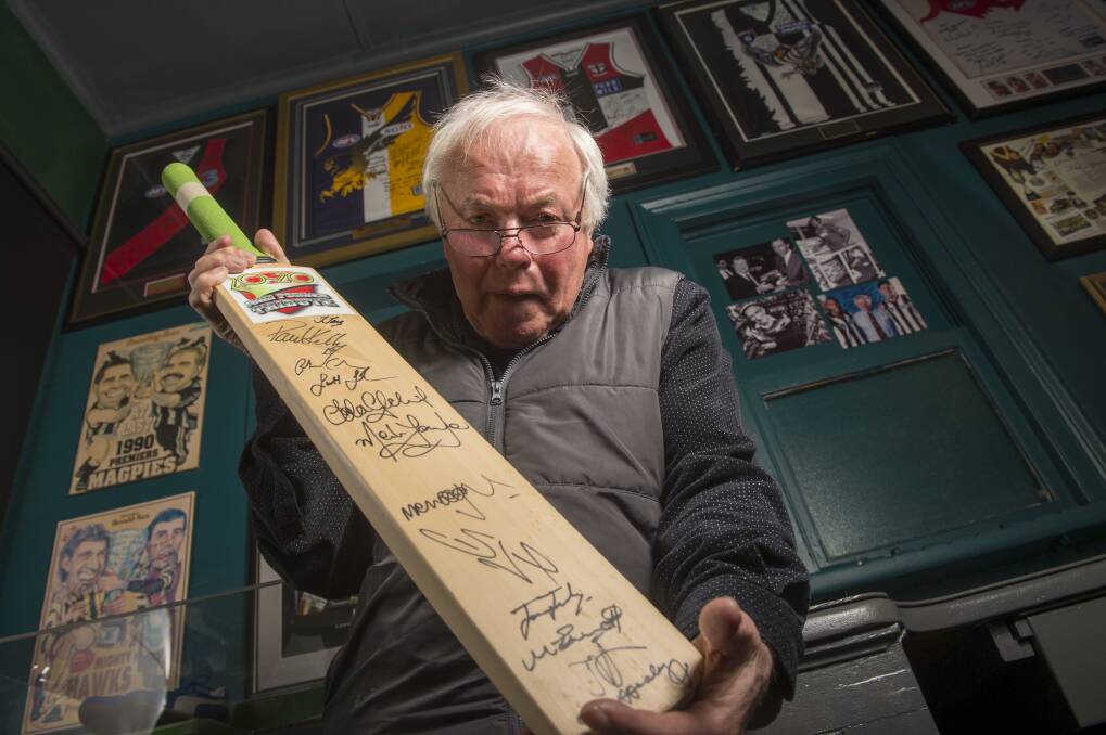 TRIBUTE TO HISTORY: Victorian sporting identity John Forbes is sharing his personal collection of memorabilia with the world at the Rochester Sports Museum. Pictures: DARREN HOWE