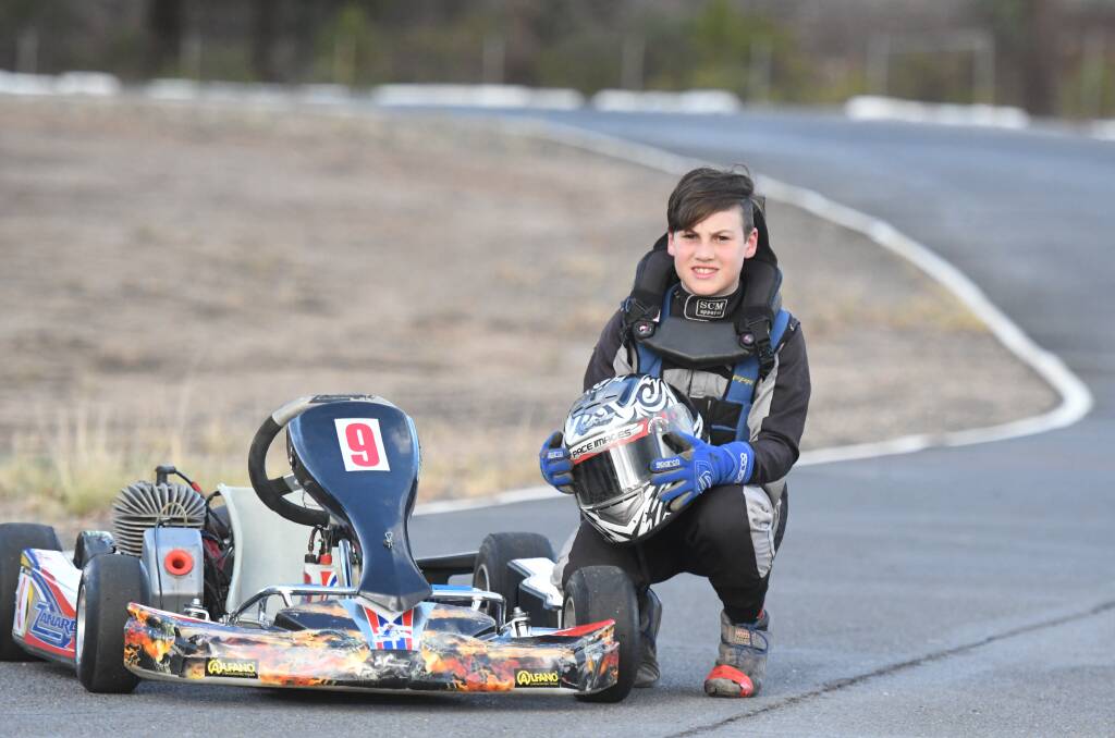 NEED FOR SPEED: Ethan Cornwill is ready to burn some rubber on his home track this weekend at the Golden Power Series season opener. Picture: ANTHONY PINDA