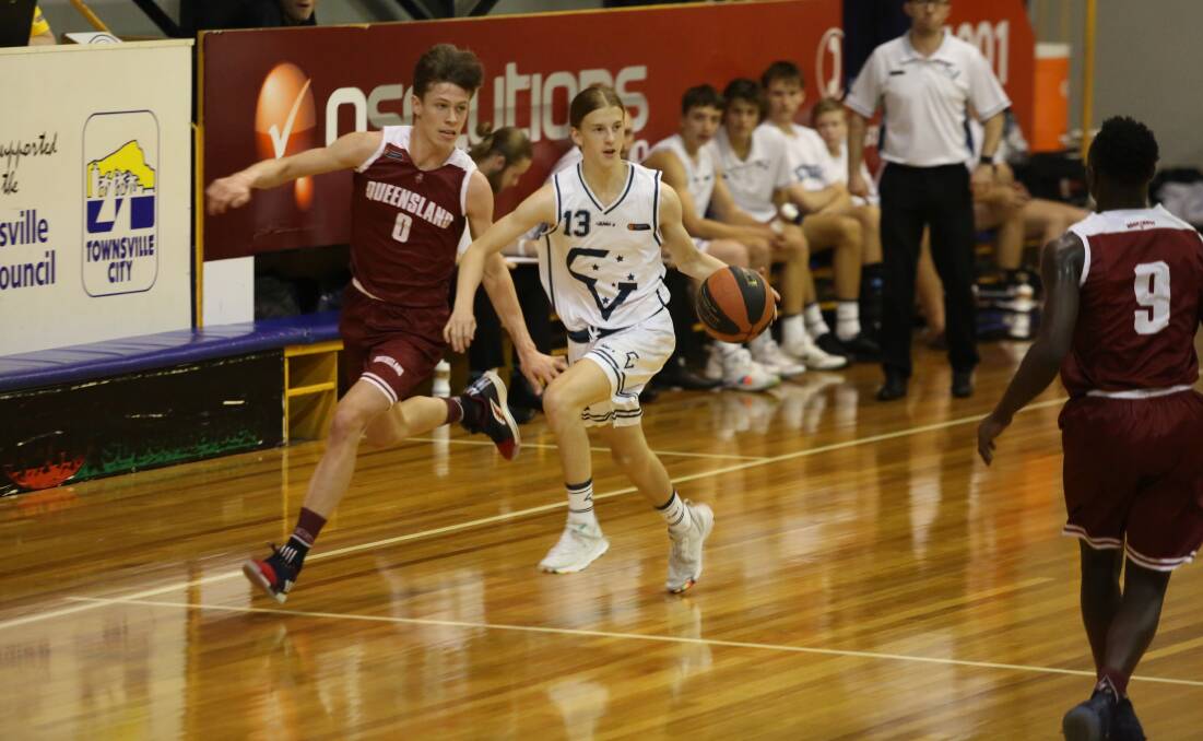 DEFENCE: Bendigo basketball player Dylan McAuley continues to shine on the court by playing to his strengths as a defender. With years of experience on the court, he now has his eyes set on playing the sport professionally.