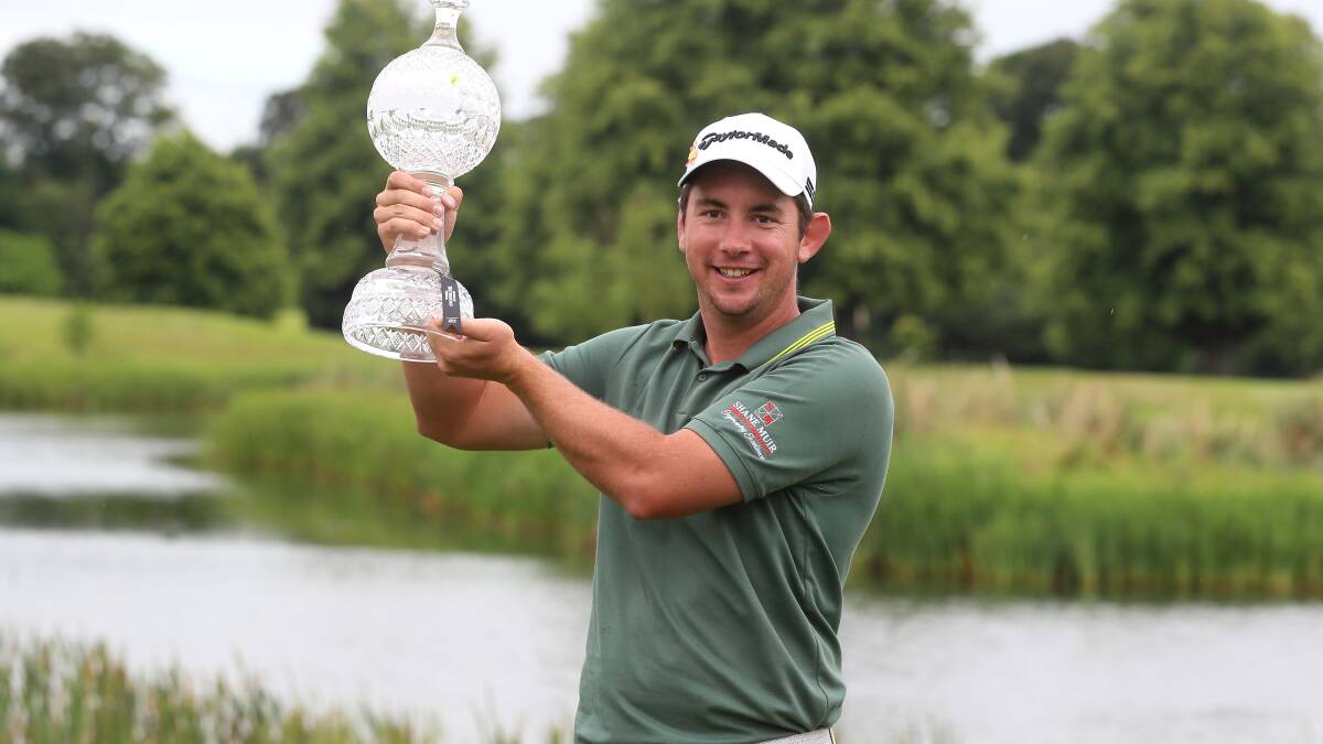 WINNING FEELING: Lucas Herbert hopes to defend his title with a win this week at the 2022 Irish Open. Picture: GETTY IMAGES