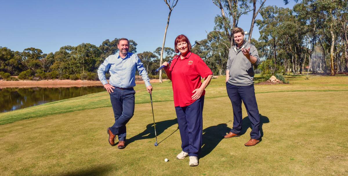 FUTURE: Neangar Park's Phil DeAraugo, Jenny Brown and Joe Sinnott are determined to make positive change within the golf community by increasing gender equality within the sport. Picture: BRENDAN McCARTHY