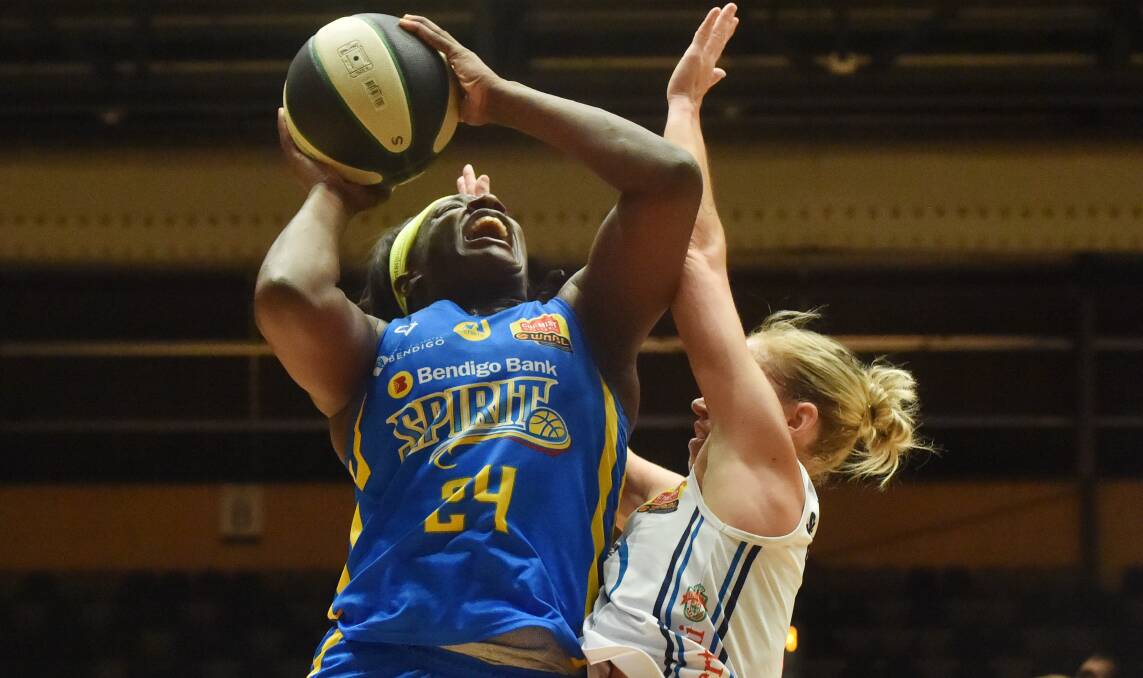 SPIRIT: Despite a late start to her WNBL season, Barbara Turner has become an integral force within the Bendigo Spirit's player line-up. Picture: DARREN HOWE