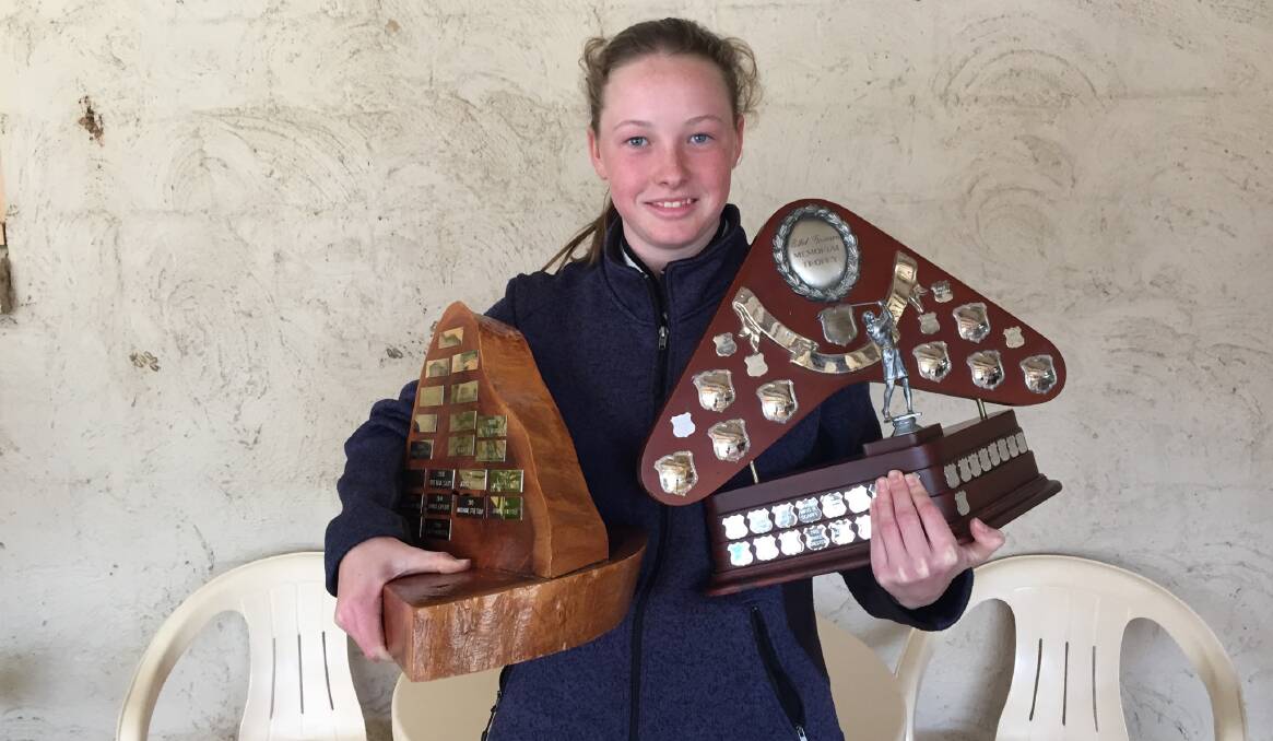 DUAL SILVERWARE: Jazy Roberts was awarded the club trophy for the 2019 championship along with the prestigious Ethel Grierson Trophy.