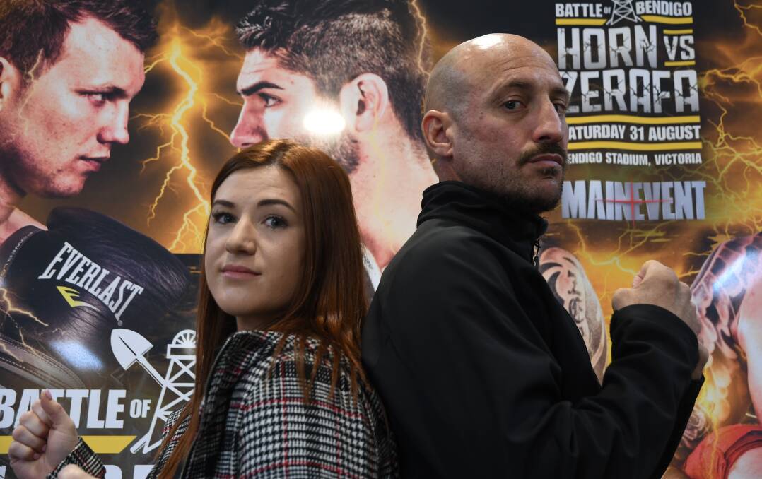 BENDIGO BOXERS: Lorrinda Webb and Damien Lock will take to the ring in front of their home crowd for the Battle of Bendigo in August. Picture: ANTHONY PINDA