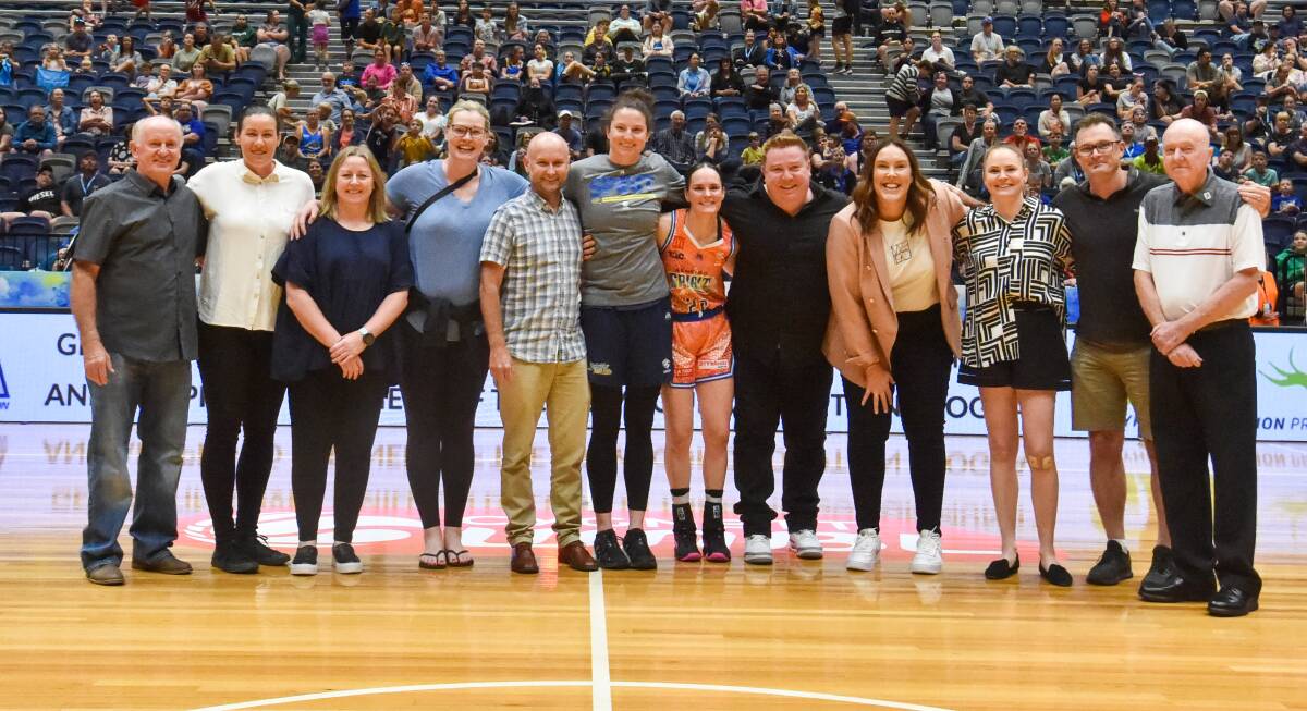 Bendigo Spirit staff and players reunited on Wednesday to celebrate the 10 year anniversary of the team's championship win over Townsville Fire. Among the players was Chelsea Aubry who made the trip back to central Victoria. Canada. Picture by Darren Howe