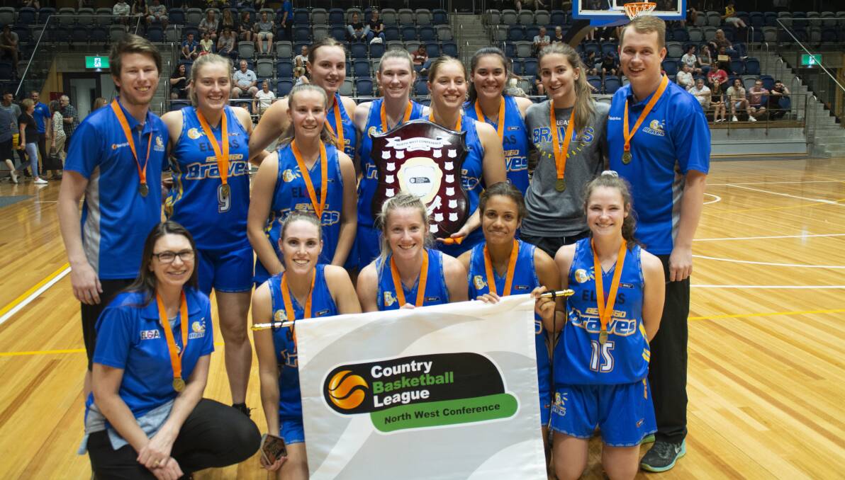 CHAMPIONS: Braves women triumphed over the Blazers to win the 2019-20 CBL North West conference final. Picture: BASKETBALL VICTORIA