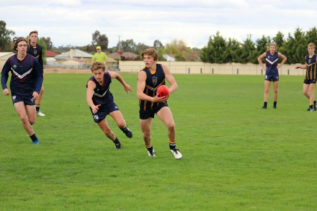 STAR MIDFIELDER: CMC's Sam Conforti was named as best on ground in the team's dominating win over Emmanuel College Warrnambool. Picture: SUPPLIED