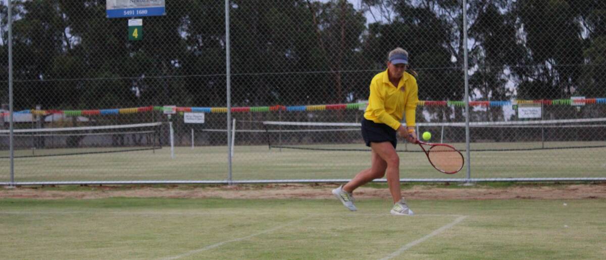 CHAMPION: Eliza Long defeated Nicole Mullen to secure the ladies open singles title at the 2022 Charlton Lawn Tennis Club Australia Day tournament. Picture: SUPPLIED