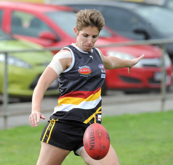PLAYING DAYS: Emma Grant playing for the Bendigo Thunder in 2016.