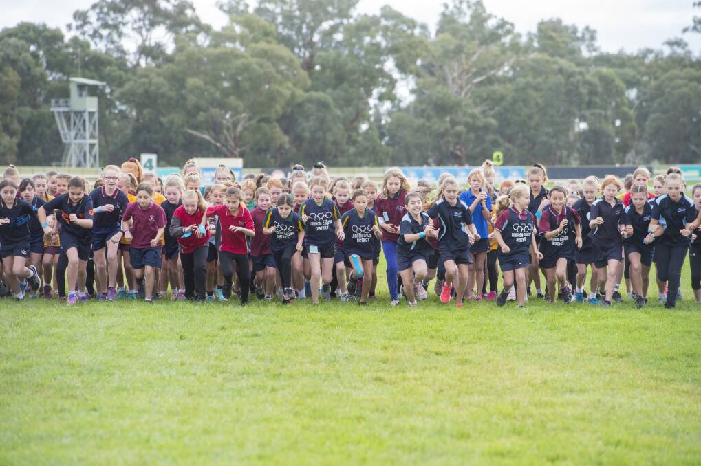 RACE TIME: Thousands of students took to the track at the Goldfields and Sandhurst Division 2019 Cross Country. Picture: DARREN HOWE