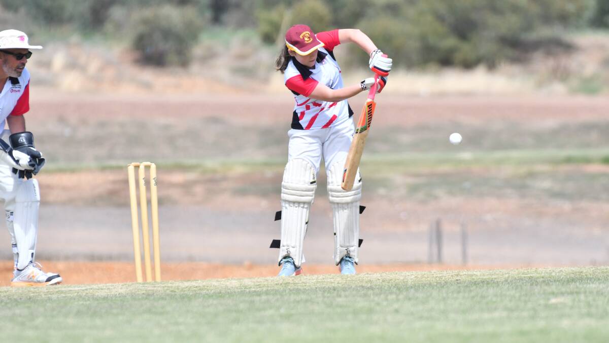 LUCKY STARS: Sophie Fisher in action at the annual Bendigo Transplant Cricket Bash on Sunday. Picture: NONI HYETT