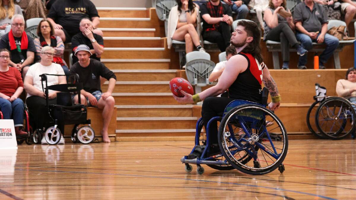 TOP PICK: Bendigo wheelchair football star Caleb Logan has been named on the Victoria Country squad that will compete at a state-level tournament this weekend. Picture: Nerissa Byrne Photography