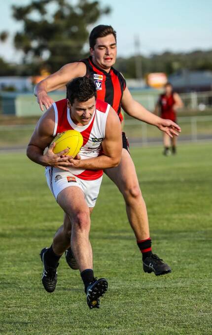 PRACTICE: Senior football players were back in action on Wednesday at the AFL CV I'm Committed pre-season tournament. Pictures: SAA IMAGING