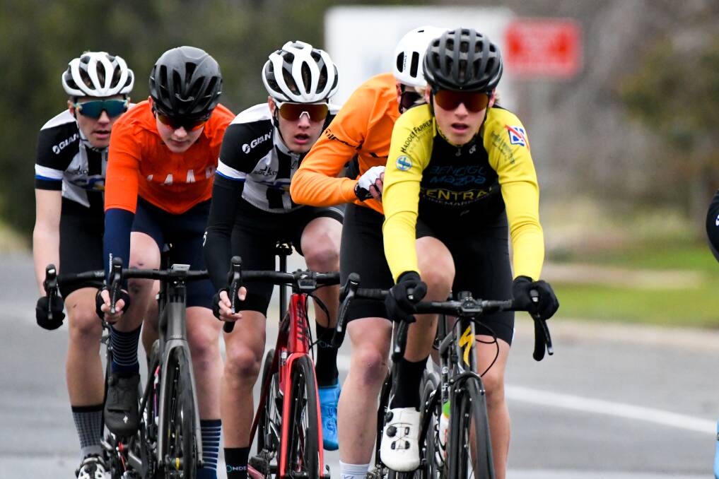 RACING RETURN: Junior cyclists got back into the swing of racing on Saturday at the Huntly Livestock Exchange. Picture: NONI HYETT